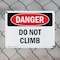 Signmission Do Not Climb, 18 in W x Rectangle, Plastic OS-2PACK-DS-P-1218-L-2110 - alternate 3